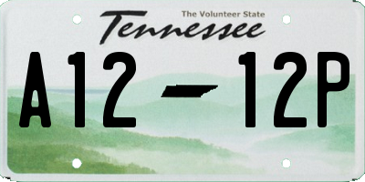 TN license plate A1212P