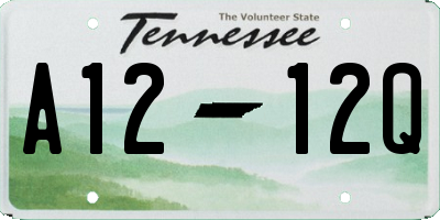 TN license plate A1212Q