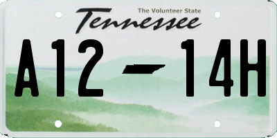 TN license plate A1214H