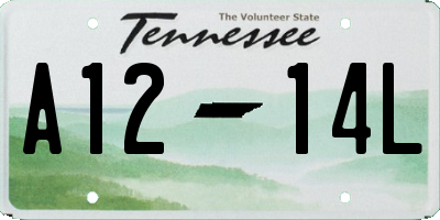 TN license plate A1214L