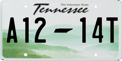 TN license plate A1214T