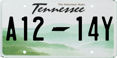 TN license plate A1214Y