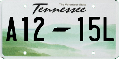 TN license plate A1215L