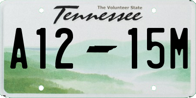 TN license plate A1215M