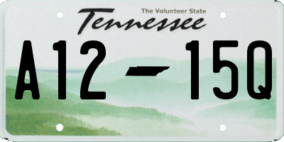 TN license plate A1215Q