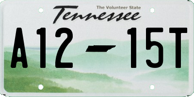 TN license plate A1215T