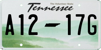 TN license plate A1217G