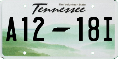 TN license plate A1218I