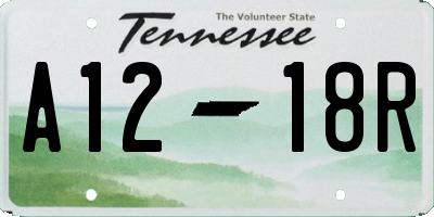 TN license plate A1218R