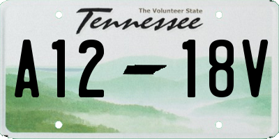 TN license plate A1218V