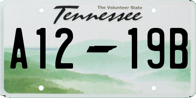 TN license plate A1219B