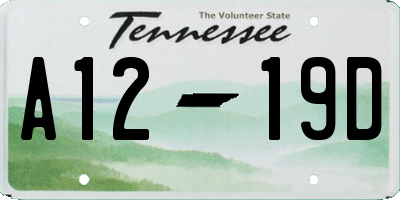 TN license plate A1219D