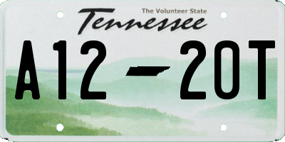TN license plate A1220T