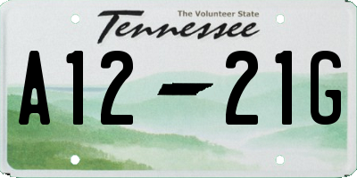 TN license plate A1221G