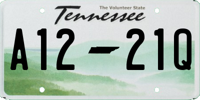 TN license plate A1221Q