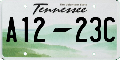 TN license plate A1223C