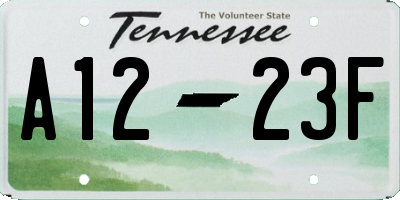 TN license plate A1223F