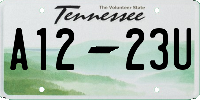 TN license plate A1223U