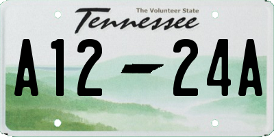 TN license plate A1224A
