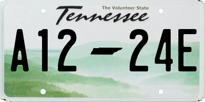 TN license plate A1224E