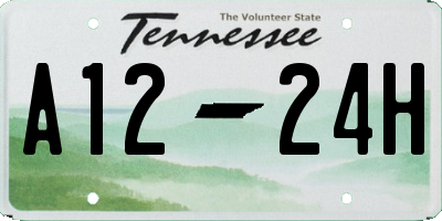 TN license plate A1224H