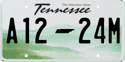 TN license plate A1224M
