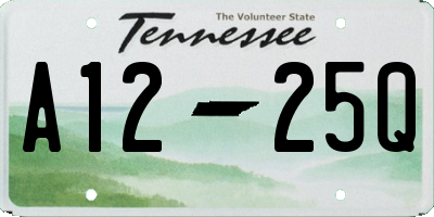 TN license plate A1225Q
