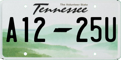 TN license plate A1225U