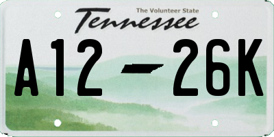 TN license plate A1226K