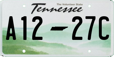 TN license plate A1227C