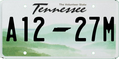 TN license plate A1227M