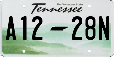 TN license plate A1228N