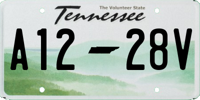 TN license plate A1228V
