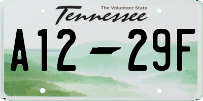 TN license plate A1229F