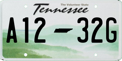 TN license plate A1232G