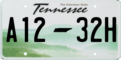 TN license plate A1232H