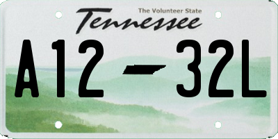 TN license plate A1232L
