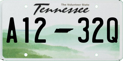 TN license plate A1232Q