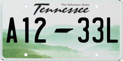 TN license plate A1233L