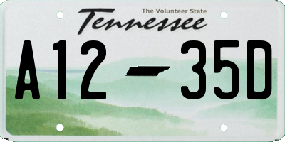TN license plate A1235D
