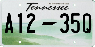 TN license plate A1235Q