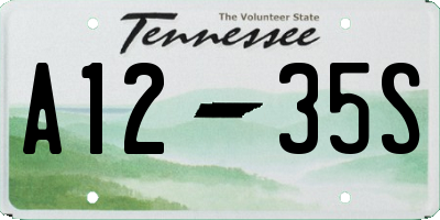 TN license plate A1235S