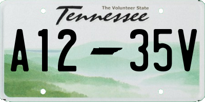 TN license plate A1235V