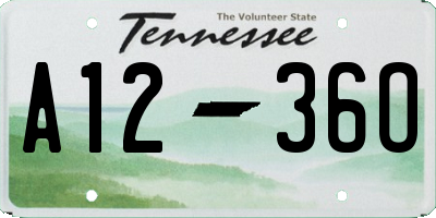 TN license plate A1236O