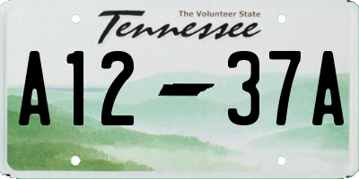 TN license plate A1237A