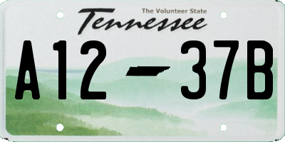 TN license plate A1237B