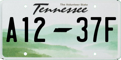 TN license plate A1237F