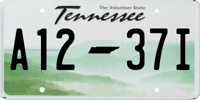 TN license plate A1237I
