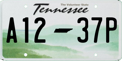 TN license plate A1237P