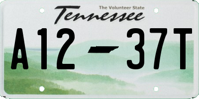 TN license plate A1237T